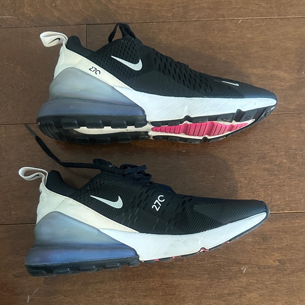 Nike Black White Iridescent Air Max 270 Sneakers - Picture 7 of 9